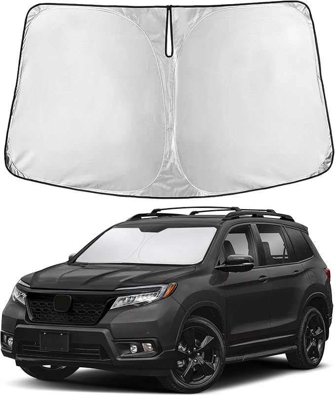 EcoNour Windshield Sun Shade for Honda Passport 2019–2020 2021 2022 2023 2024 2025 2026, Sun Visor for Front Windshield & Window Sunshade Cover, UV Heat Blocker & Protector, Car Accessories