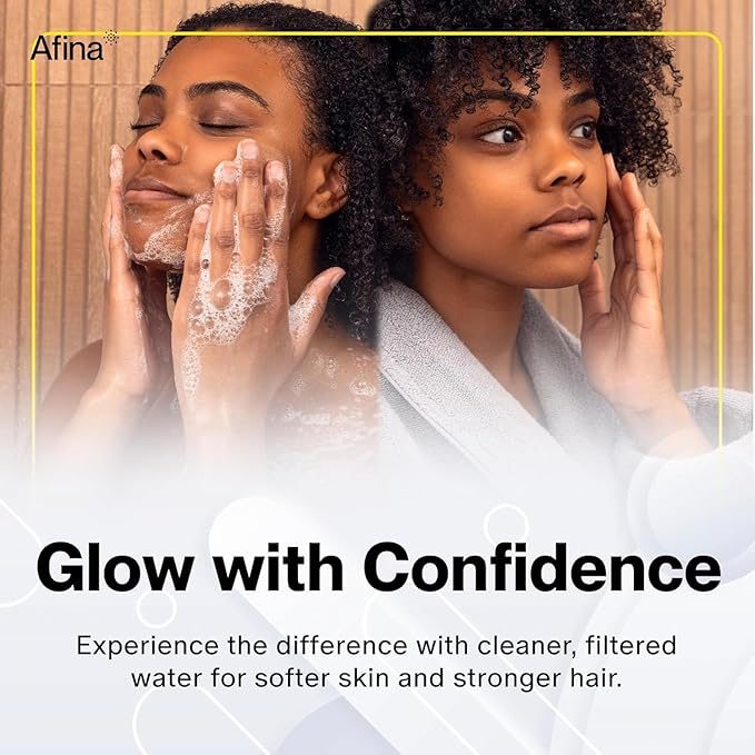 Afina Filtered Shower Head, Shower Filter for Hard Water | Improves Skin & Hair by Removing Chlorine & Toxic Chemicals from Hard Water (1.8 Gallon Per Minute California, Brushed Nickel)