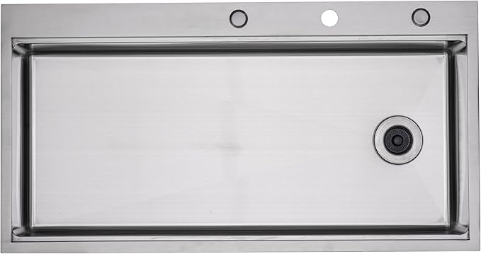 42” x 22” Workstation Topmount/Drop-in Stainless Steel Sink, 16-Gauge Bowl w/Integrated Ledge, 15mm Radius, Accessories Includes Bottom Grid, Dish Rack, Colander, Strainer & Cutting Board