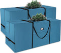 Hearth & Harbor 7.5 ft Christmas Tree Storage Bag - Artificial Christmas Tree Bag with Reinforced Handles, Dual Zipper, Wide Opening - Large Storage Container for Trees and Decorations, 2 Piece set