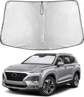 EcoNour Windshield Sun Shade for Hyundai Santa Fe 2013–2018 | Front Window Sunshade | Foldable Car Sun Protector | Blocks UV Rays & Keeps Interior Cooler