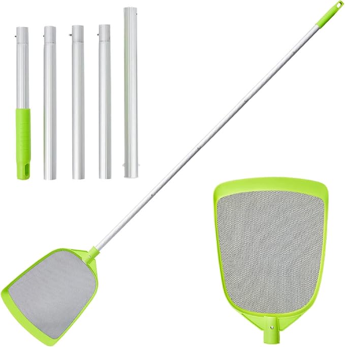 Sepetrel Pool Skimmer Net- Total Length 72 inches Rake with Pole,Accessories for Cleaning Inground/Above Ground Swimming Pool, Pond,Spa and Hot Tub Leaf Debris