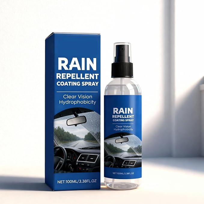 Hydrophobic Rain Guard, Anti-Fog Car Windshield Protector, 100ml Automotive Glass Cleaner and Rain Repellents, Sturdy Liquid Vehicle Accessory, Truck SUV RV Window and Mirror Protection