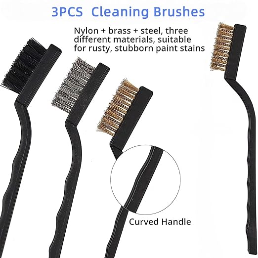 9-Piece Deep Cleaning Brush Wire Brush Set for Removing Weld Slag Rust Grill Cleaning Paint Scrubbing etc