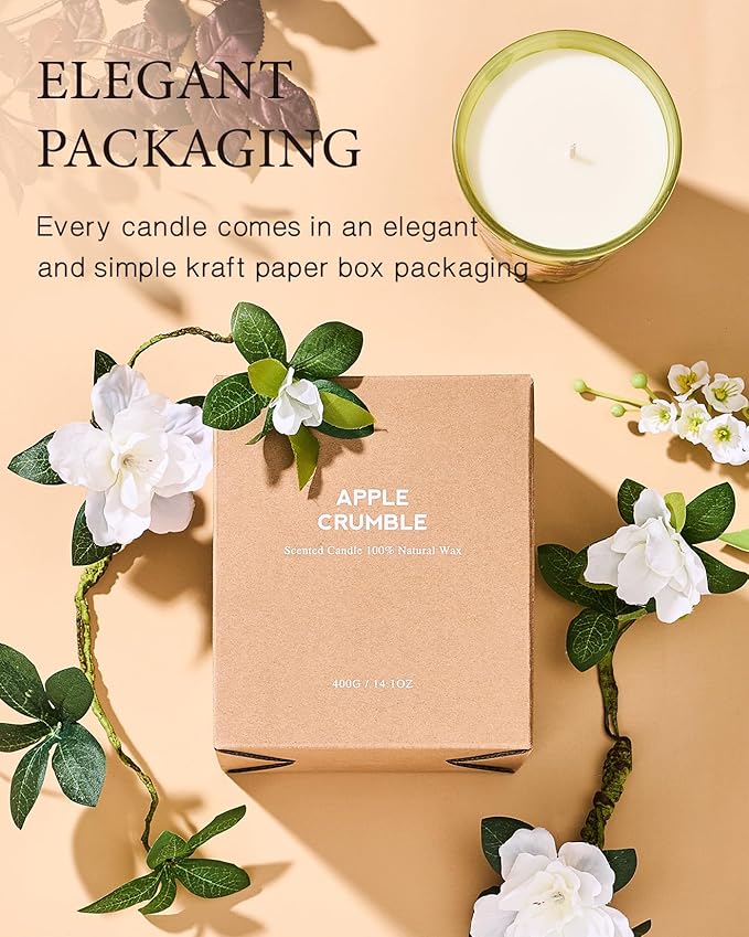 M&SENSE Sage Citrus Soy Candle, 14.1oz 60H Long Lasting, Aromatherapy Candle for Dining Room Freshness New Year Winter Housewarming Gifts