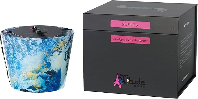 Scented Candle | Eco-Friendly Soy Blend Wax | Glass Luxury Candles | Perfect for Home Décor & Gifting | 150g | 10cm Tall | Approx Burn Time - 80 Hours (Sueños, 10cm)