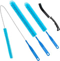 Dryer Vent Cleaner Kit，Refrigerator Coil Cleaning Brush，Includes Dryer Vent Brush, lint Brush for Dryer, Drain Cleaning Brush, and Appliance Brush Set for All Your Home Cleaning Needs