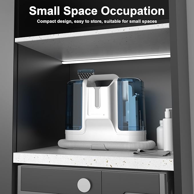 Rivenara Carpet Cleaner Machine Upholstery - 450W Shampooer Portable for Couch Rug Sofa Car Seat Furniture Fabric Wet Vacuum Spot Handheld Small Mini Car Water Aspiradora de Agua Deep Extractor Washer