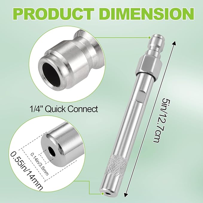 Ciunura Pressure Washer Long Range Chemical Soap Nozzle, Premium Ladder Saver Shooter Tip for 1700-6000 PSI, 3-7GPM Pressure Washer, with 1/4 inches Quick Connect, Up-to 40ft