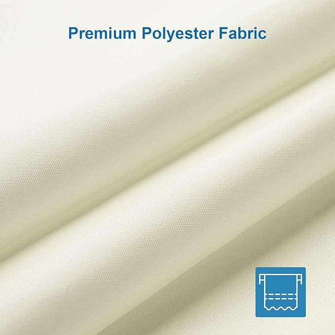 Amazer Ivory Shower Curtain Liner, Ivory Fabric Shower Liner, 2-in-1 Bathroom Shower Curtain and Liner, 12 Grommet Holes, Water Proof, Machine Washable, Hotel Quality, 72 x 72 Inches