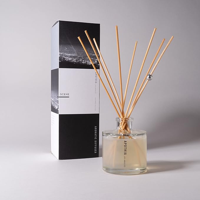 APOTHIA - Scene Aromatic Diffuser | Fig & Juniper Berry | Premium Essential Oils | Up to 12 Months | 7 oz | 200 ml | Small Batches for Luxury Quality in Elegant Glass Bottle