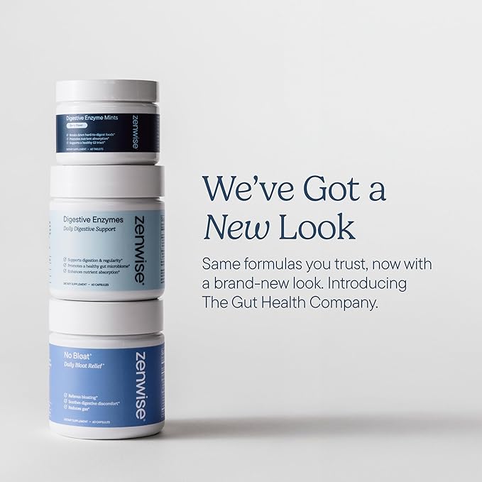 Zenwise Health Digestive Enzymes for Gut Health & Bloating Relief - Multi Enzymes Digestion Supplement with Probiotics, Bromelain & Papaya for Digestive Health Support - Men & Women - 180 Count