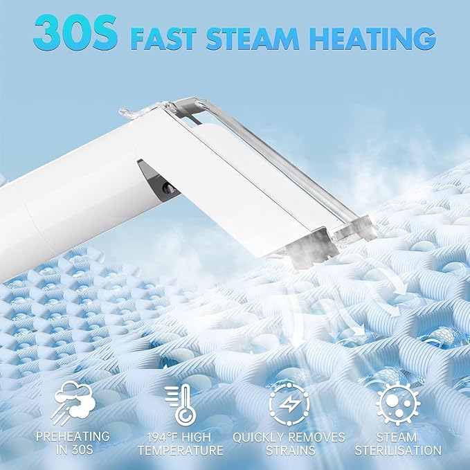 Portable Carpet & Upholstery Steam Spot Cleaner with Heating System 15Kpa Power Suction Deep Spot Cleaning for Pet Stains, Couch, Stairs, Car & Furniture