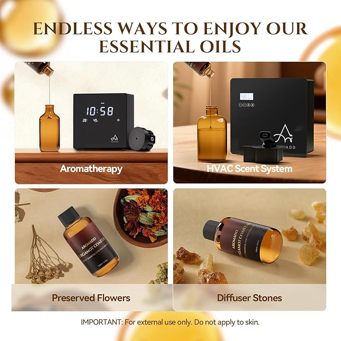 AROMADD Bergamot Coastal Diffuser Oil Inspired by Luxury Hotel Scent 3.38 Fl Oz (100ml), Aroma Diffuser & Hotel Fragrance Diffuser Oil, Essential Oil Diffuser for Aromatherapy, Long-Lasting