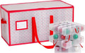 Christmas Ornament Storage Box -Up to 128 Holiday Ornaments with Adjustable Dividers Capacity Storage Container for Christmas Decorations Toys Gift Wrap Organizer（PVC）