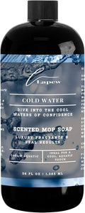 Lapew Cold Water Scented Mop Soap Concentrate 36 oz | Premium Fragranced Floor Cleaner | Streak-Free | Hard Floor Cleaning Solution | Eco Friendly | Made in USA (Cool Water)