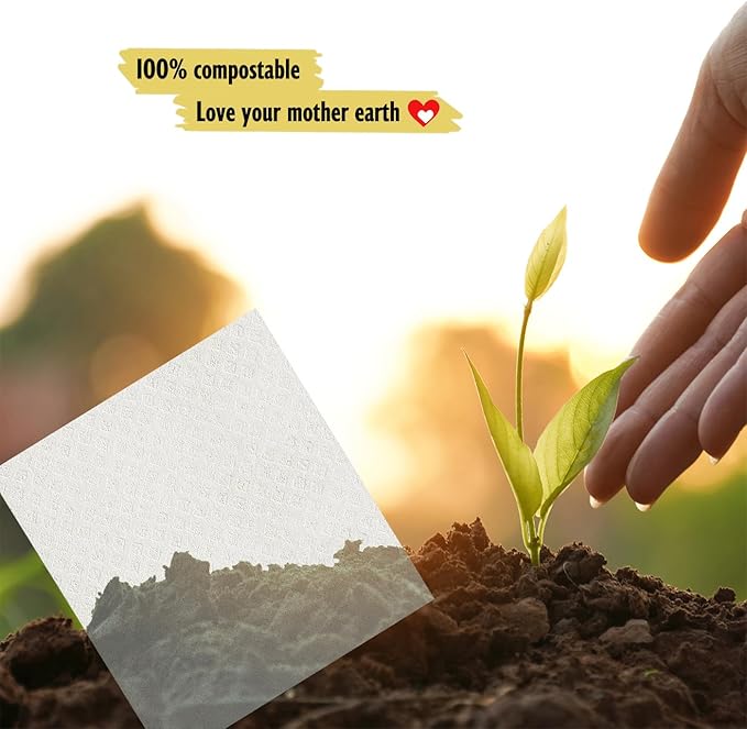 MoLKENE Swedish Dishcloths for Kitchen | 10 Pack Absorbent Cellulose Sponge Cloths Washable | Non-Scratch Reusable Paper Towels Quick Drying Cleaning Rag - White