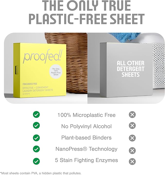 Laundry Soap Sheets – Clean Scent - Laundry Detergent Sheets, Hypoallergenic Detergent for Sensitive Skin – Plastic-Free, Non Toxic, Eco Friendly Washer Detergent – 32 Loads - Made in USA