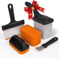 SHINESTAR Griddle Cleaning Kit for Blackstone, 12-Piece Flat Top Grill Cleaning Kit, Equipped with Scouring Pads, Cleaning Brick and Scraper, Deep Cleaning & Stain Removal