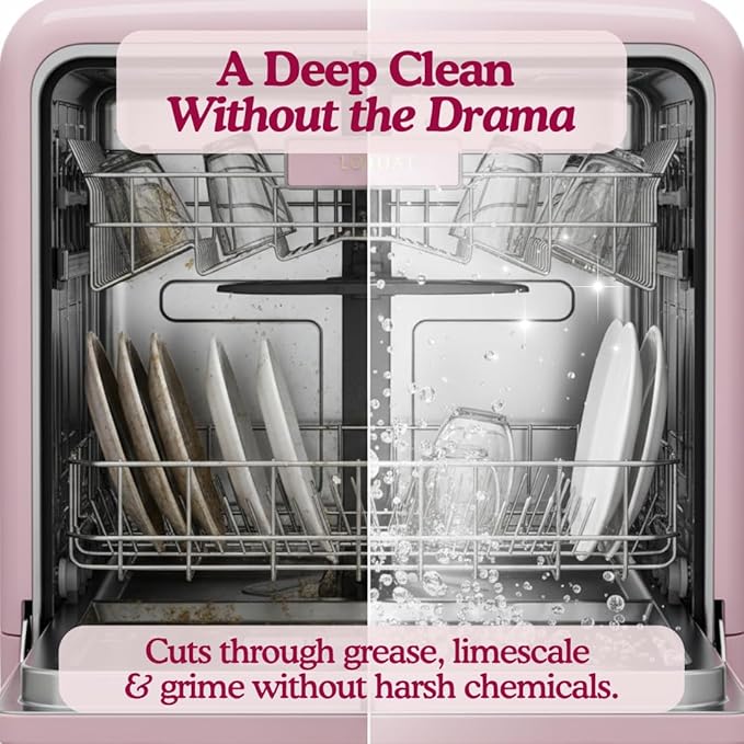 Dishwasher Cleaner And Deodorizer Tablets - 1 Year Supply Unscented Dishwasher Cleaning Tablets - Deep Cleaning Removes Limescale and Odors - Eco-friendly Dish Washer Machine Cleaner - Septic Safe