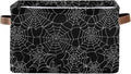 ALAZA Spider Web Black Halloween Foldable Storage Box Storage Basket Organizer Bins with Handles for Shelf Closet Living Room Bedroom Home Office 1 Pack