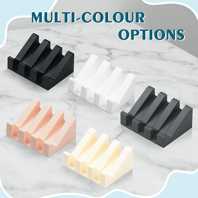 Silicone Soap Dish with Drain, Upgrade Double Suction Cups at The Bottom for Anti-Slip and Stability, Soap Dish Shower Waterfall Bar Soap Holder Tray with Drain Soap Holder (1, CreamWhite)