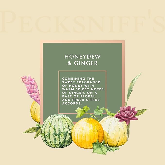 Pecksniffs Prestige 500ml Bath Soak Decanter Honeydew & Ginger