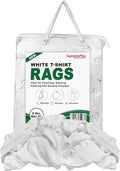 Premium White T-Shirt Cleaning Rags (2 lbs. Bag) – White Cotton Rags for Cleaning, Staining, Painting, Oil, Grease & Dust Removal – Shop Rags Bulk for Multipurpose use
