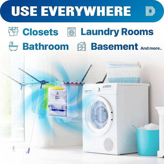 Dry & Dry 18 Pack [14 OZ] Premium Moisture Absorbers - Dehumidifier for Home, Basement, Bedroom - Small Dehumidifiers