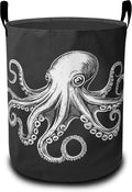 Laundry Basket, Cute Octopus Oxford Cloth Laundry Hamper With Handle Foldable Portable Clothes Storage Basket Storage Bag For Laundry Room/Bathroom/Bedroom/Dormitories