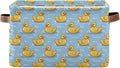 ALAZA Yellow Duck Wave Sea Foldable Storage Box Storage Basket Organizer Bins with Handles for Shelf Closet Living Room Bedroom Home Office 1 Pack