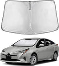 EcoNour Windshield Sun Shade for Toyota Prius Hatchback 2016–2022 | Front Window Sunshade | Foldable Car Sun Protector | Blocks UV Rays & Keeps Interior Cooler