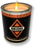 Fury Bros. Scented Candles for Men | Harlequin | Absinthe & Black Cedar | Natural Soy Wax | Hand-Poured in The USA | Long 70-80 Hour Burn (12.5 oz) | Vintage-Inspired Tin Design | Dad Home Gift