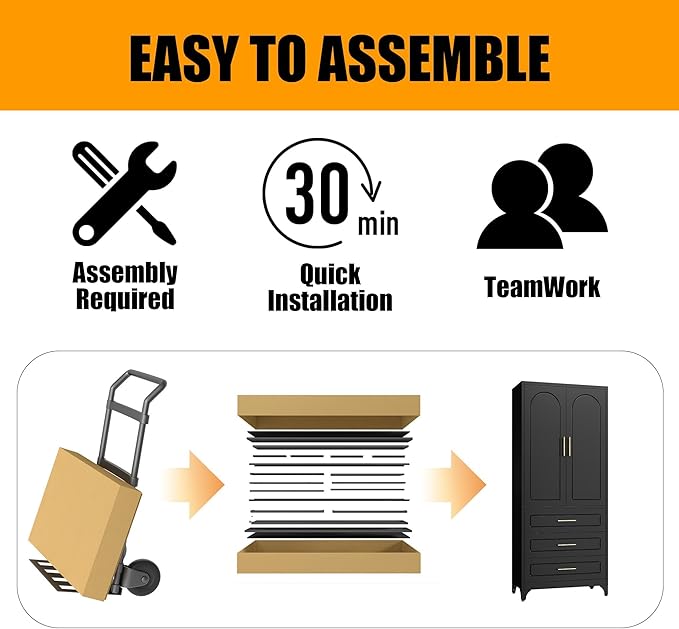 Kitchen Pantry Storage Cabinets with 3 Drawer, 75" Tall Metal Storage Cabinet with Doors and Shelves, Black Food Pantry, Steel Office Cabinet, Large Cupboard, for Kitchen, Dining, Living Room
