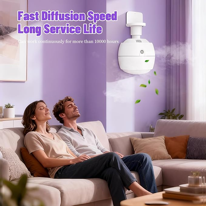 Smart AI Control Essential Oil Diffuser, Ultrasonic Aromatherapy Fragrant Oil Humidifier Vaporizer, Timer and Auto-Off Switch with Essential Oil (Ceiling-Mounted)