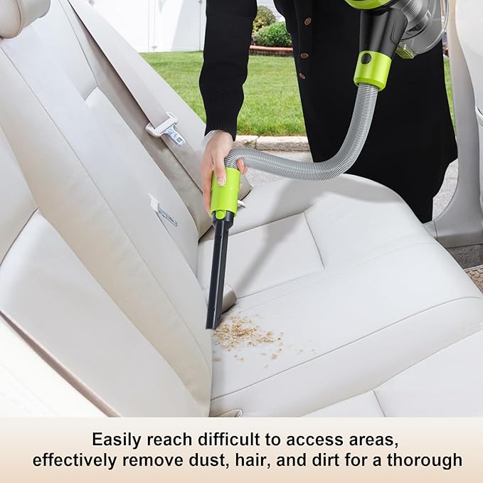 Intercleaner 23Ft Corded Vacuum Cleaner,2 Operation Mode Powerful Suction Stick,19''-30'' Adjustable Tube Handheld Vac for Hard Floors Carpets Pet Hair,Wall Mount Storage