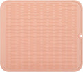 MicoYang Silicone Dish Drying Mat for Multiple Usage,Easy clean,Eco-friendly,Heat-resistant Silicone Mat for Kitchen Counter or Sink,Refrigerator or Drawer Liner Pink 2XL 24 inches x 18 inches