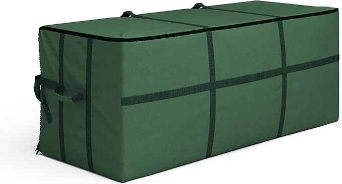 Christmas Tree Storage Bag - Storage Bags for 9FT Disassembled Artificial Trees, Seasonal Decor, Packing, Moving, and Home Organizer by Elf Stor (Green)
