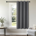 ChrisDowa Blackout Curtains 63 inches Long for Bedroom - Grommet Thermal Insulated Room Darkening Curtains for Living Room (1 Panel, Grey, 52 x 63 Inch)