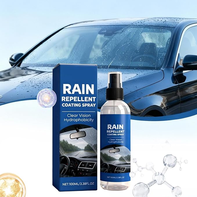 Hydrophobic Rain Guard, Anti-Fog Car Windshield Protector, 100ml Automotive Glass Cleaner and Rain Repellents, Sturdy Liquid Vehicle Accessory, Truck SUV RV Window and Mirror Protection