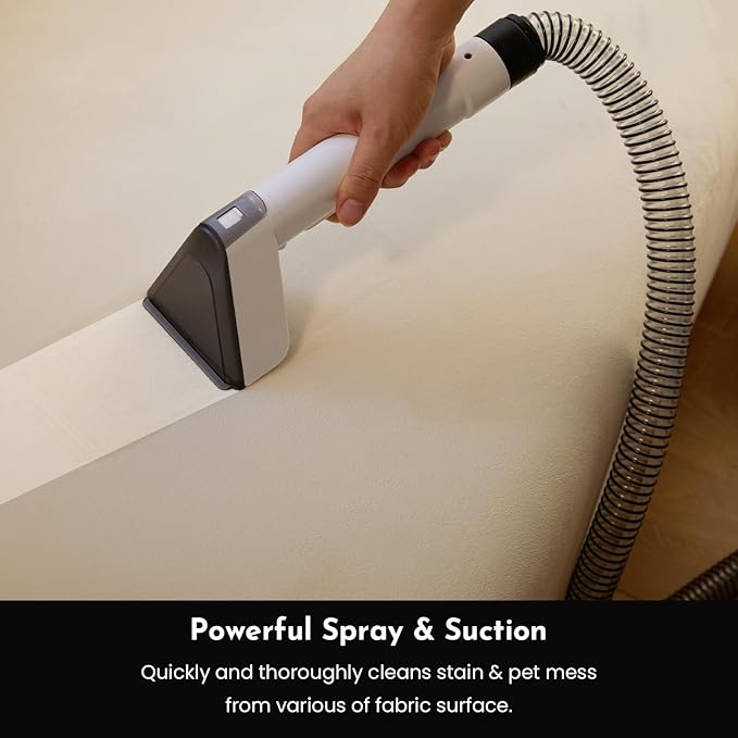 Cutewolf Portable Carpet & Upholstery Cleaner Machine, Handheld Spot Remover, 14Kpa Strong Suction Multi-purpose Deep Cleaner for Couch, Car, Stairs, Rugs, Pet Stains