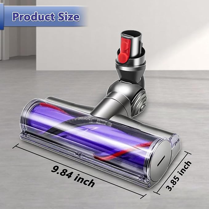 Garbage fighter Quick-Release Vacuum Attachments Cleaner for Dyson V12 Detect Slim Cleaner Replacement Part Electric Head for Hardwood Floor Carpets
