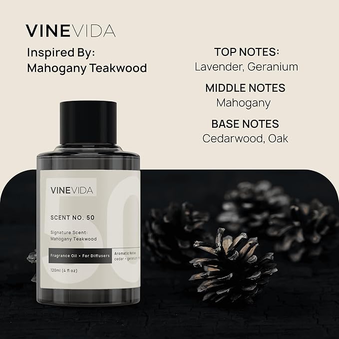 VINEVIDA Gentelmen's Collection (Pack of 4) - Diffuser Fragrance Oil Set - Cold Air Diffuser Oil