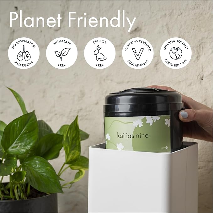 ScentAir Whisper Home | White Diffuser Machine, Scents up to 800 Sq. Ft Room, Compatible with Alexa & Google, WiFi & Bluetooth Enabled - ScentAir Cartridge White Tea & Fig