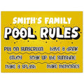 Custom Pool Sign, Pool Rules Put On Sunscreen for Pool Décor Sign, 18x24 Inches, Rust Free .063 Aluminum, Fade Resistant, Made in USA by Sigo Signs