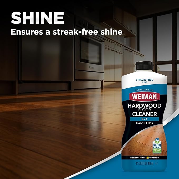 Weiman Hardwood Floor Cleaner Gallon and Refillable Squeeze Bottle - Finished Wood Surfaces