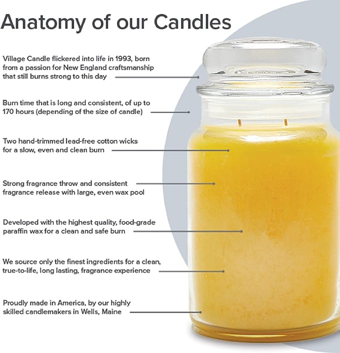 Village Candle Christmas Tree Medium Glass Apothecary Jar Scented Candle, (16oz), Green
