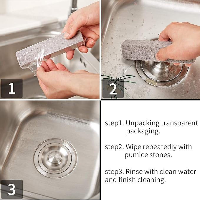 Norme 30 Pack Pumice Stones for Toilet Bowl Cleaning Scouring Pad Pumice Stick Cleaner for Cleaning Toilets, Bathtubs, Grills, Kitchen, Swimming Pools, Sinks, 5.9 x 1.4 x 0.9 Inch (Gray)