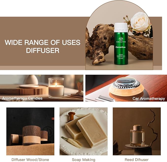 Osmanthus 3.38 Fl Oz Essential Oil Blends for Home Diffuser - Floral House Fragrance Oil, Air Freshen Essentials Oil for Living Room and Bedroom Humidifiers