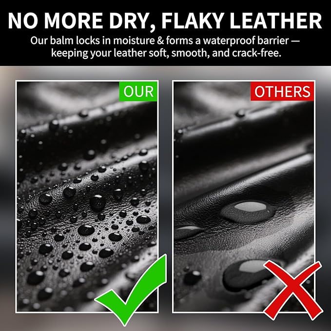 SHABEIBEI Leather Recoloring Balm with 100ml Mink Oil, Black Leather Repair Kit and Scratch Remover for Furniture, Car Seats, Sofas, Dye & Restorer for Couches, Vinyl, PU, Faux